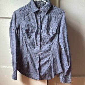 Zara Charcoal Polka Dot Shirt